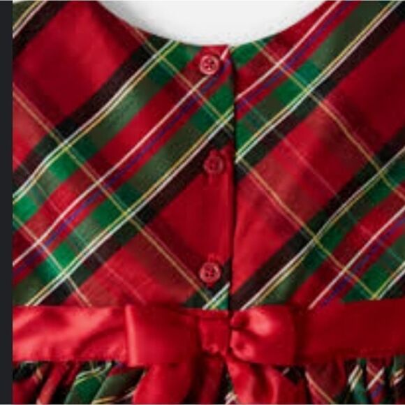 Gymboree Girls Tartan Plaid Dress - Picture Perfect - Salsa - Picture 5 of 9